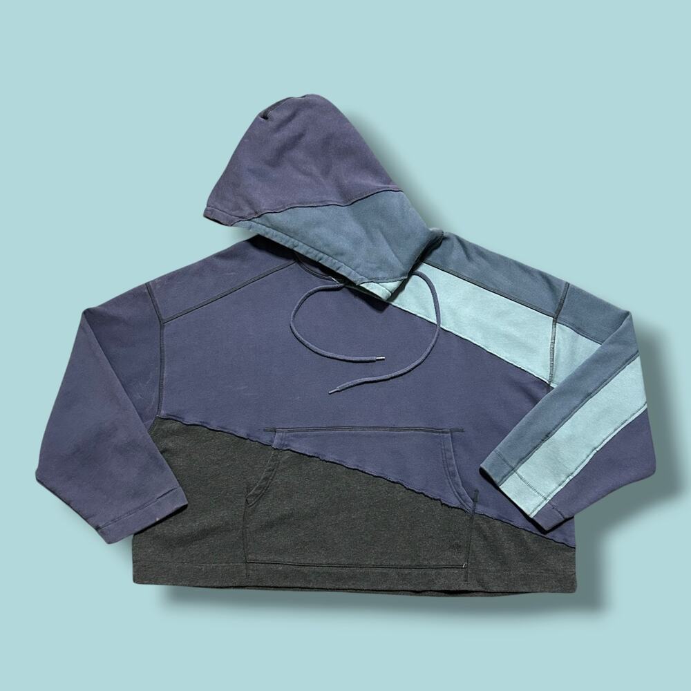Free People FP Movement Patchwork Hoodie All Or Nothing Pullover Sweatshirt